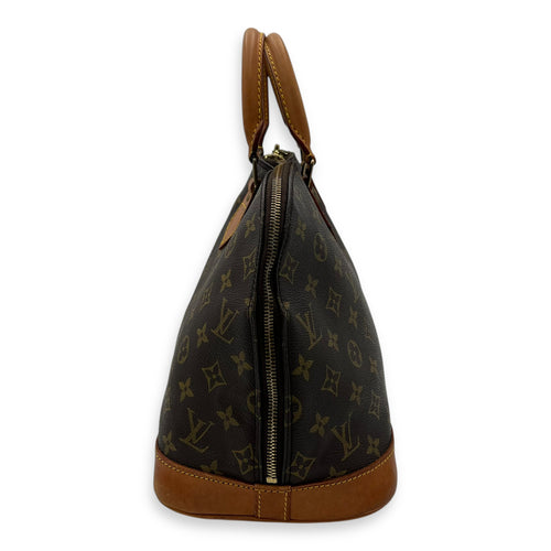 Louis Vuitton Alma Top Handle Bag PM Brown in Monogram Coated Canvas, Gold hardware_3