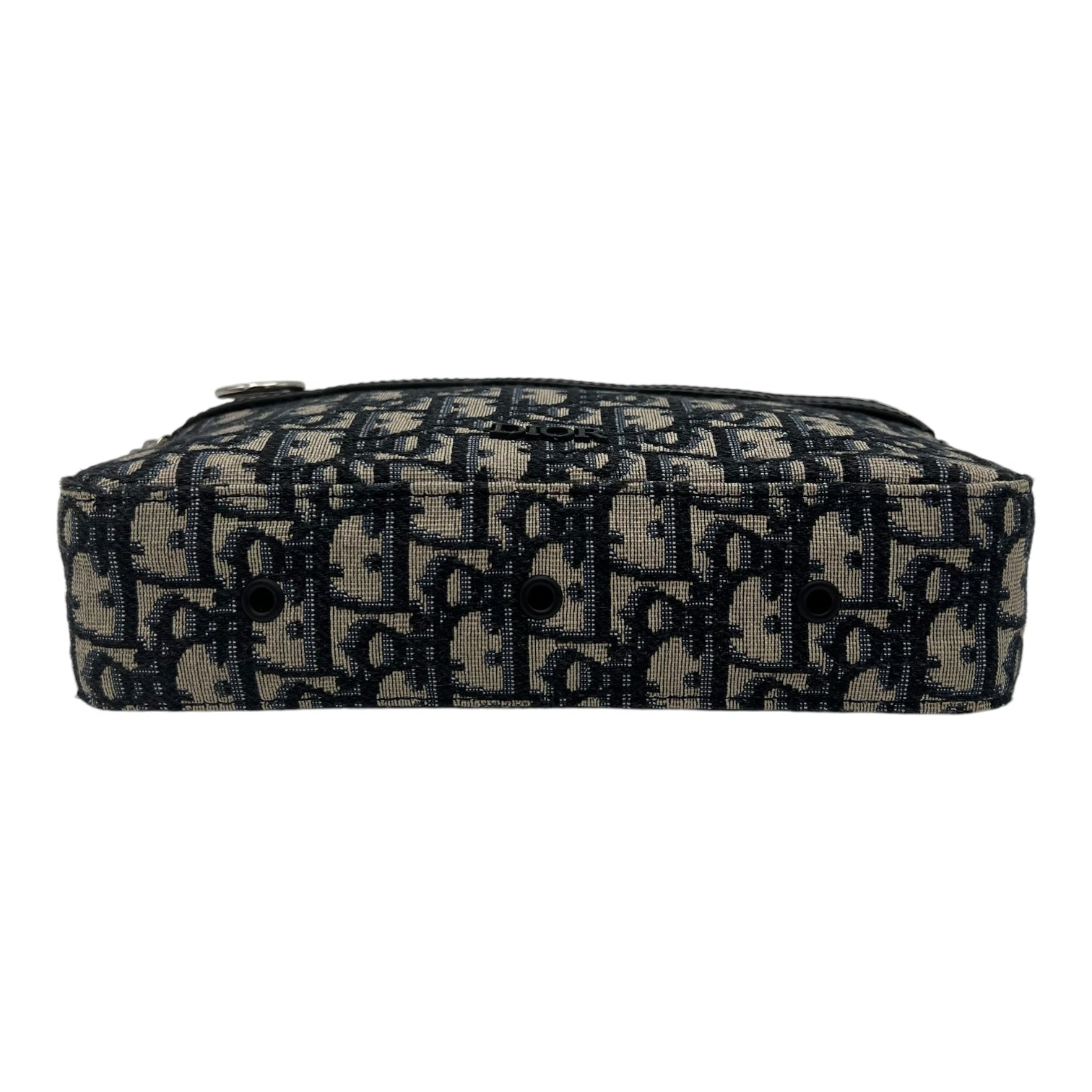 Christian Dior Safari Crossbody Bag Blue in Canvas, Silver hardware_5