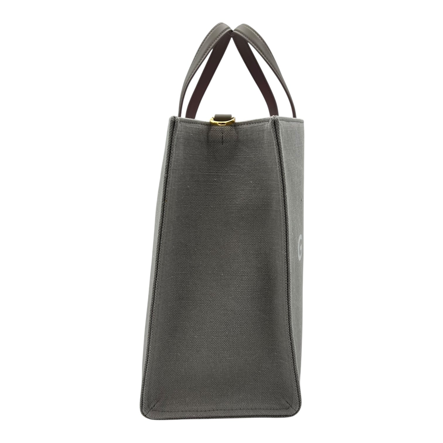 Givenchy Logo Top Handle Bag Grey in Canvas_4