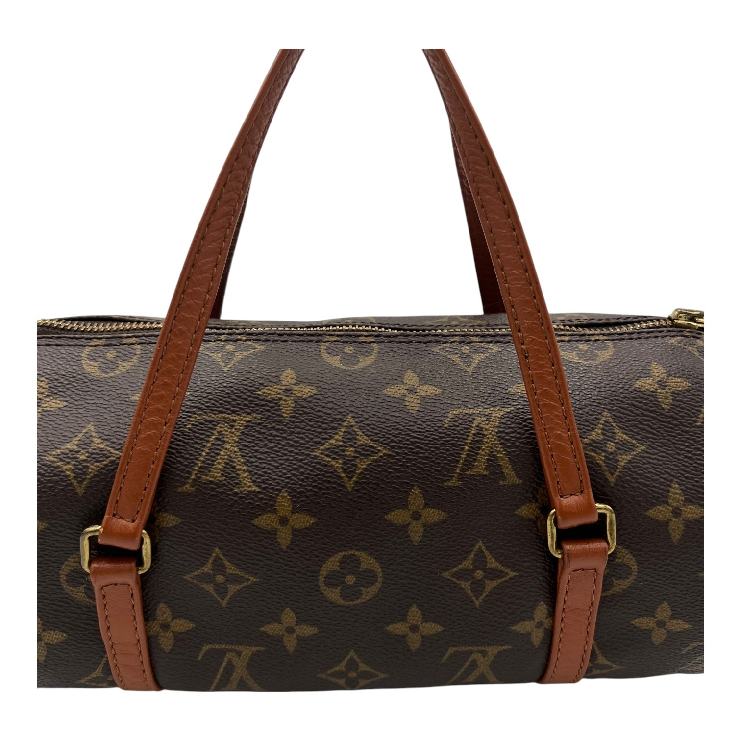 Louis Vuitton Papillon Top Handle Bag 26 Brown in Monogram Coated Canvas, Gold hardware_7