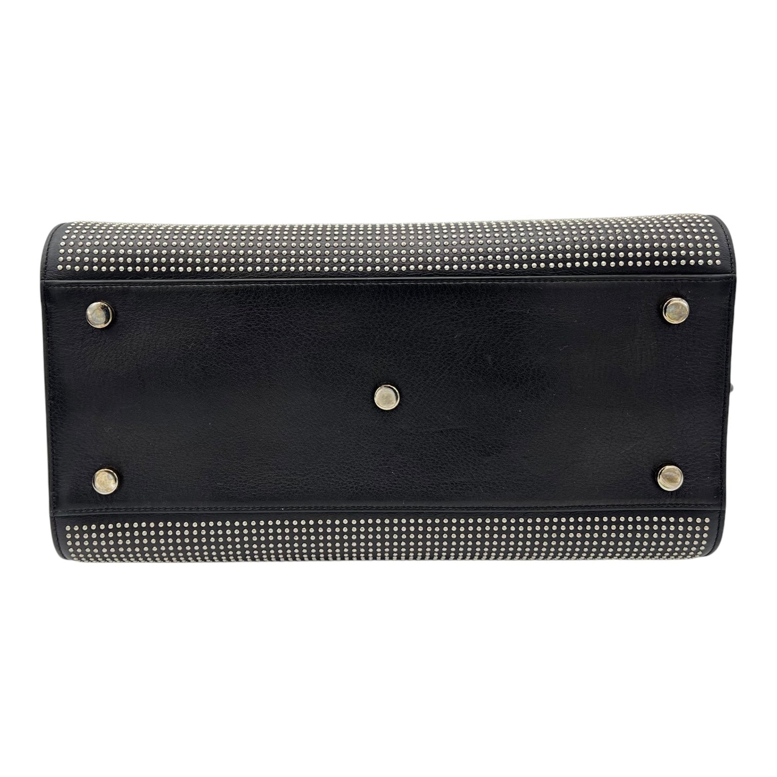 Saint Laurent Sac de Jour Top Handle Bag Black in Calfskin, Silver hardware_5
