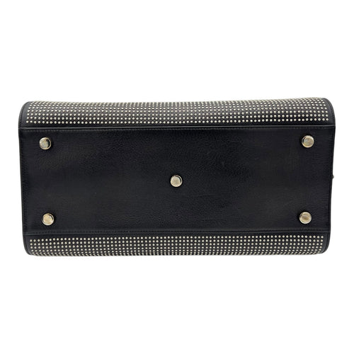 Saint Laurent Sac de Jour Top Handle Bag Black in Calfskin, Silver hardware_5