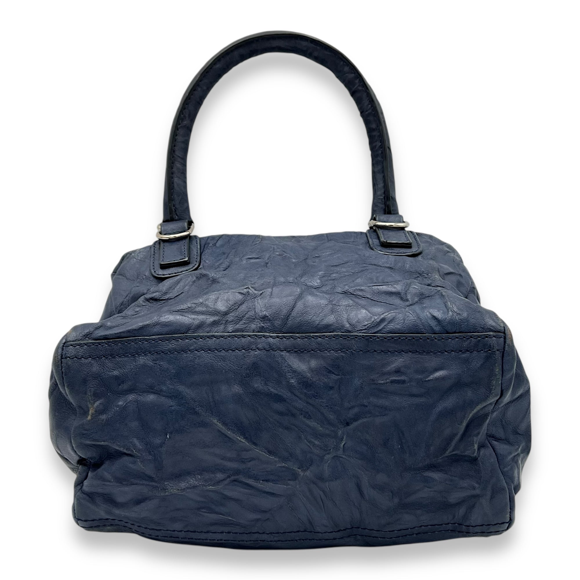 Givenchy Pandora Crossbody Bag Blue in Goat Leather, Silver hardware_2