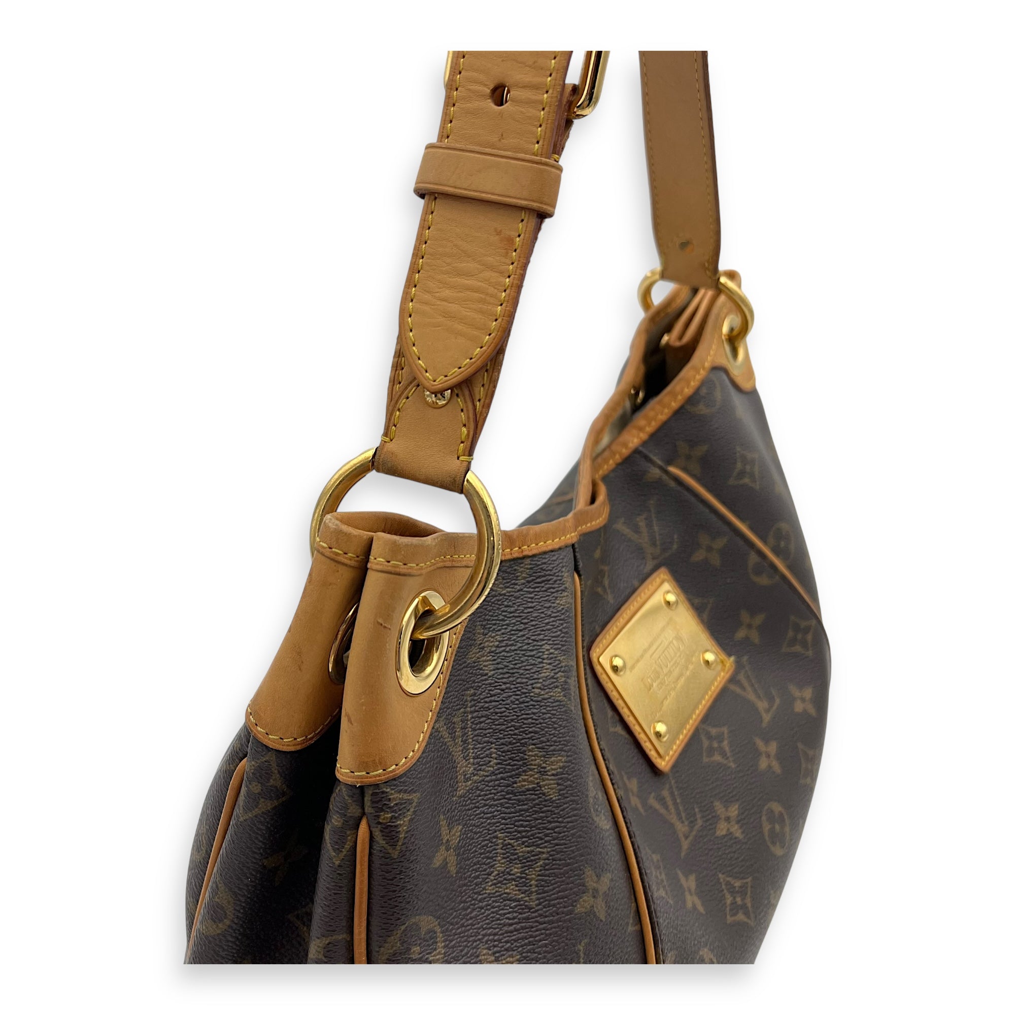 Louis Vuitton Galleria Top Handle Bag MM Brown in Monogram Coated Canvas, Gold hardware_7