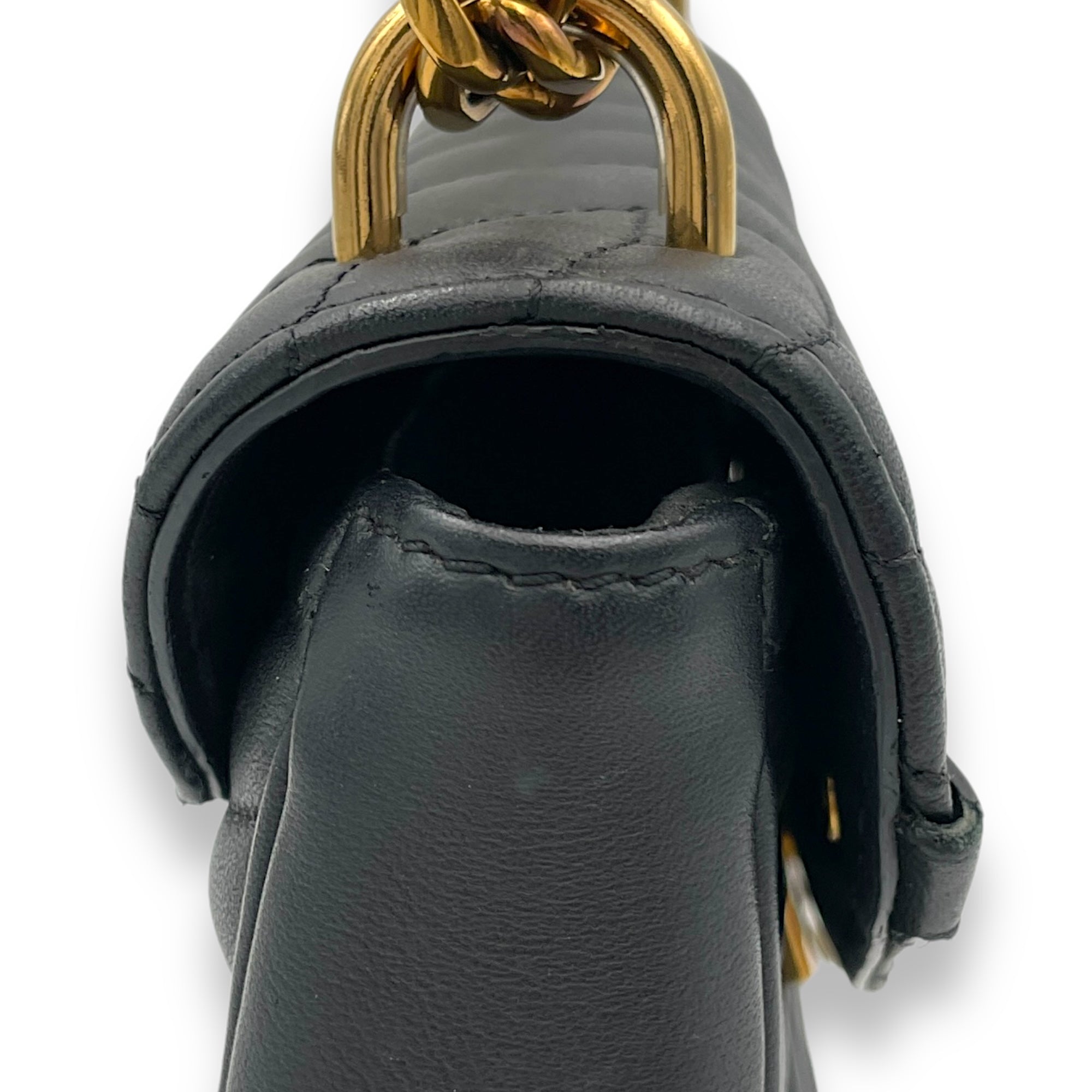 New Wave Crossbody Bag Black in Calfskin, Gold hardware