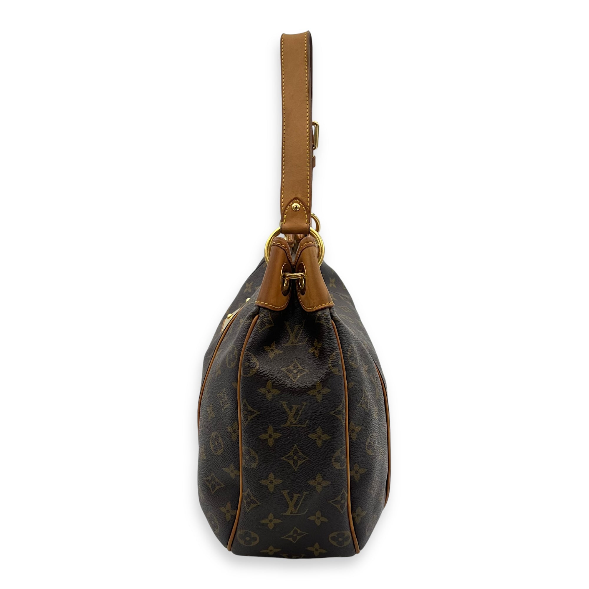 Louis Vuitton Galleria Shoulder Bag Brown in Monogram Coated Canvas, Gold hardware_3