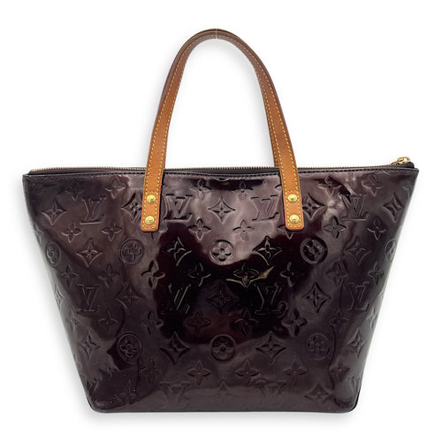 Louis Vuitton Bellevue Amarante Top Handle Bag in Vernis, Gold hardware_2