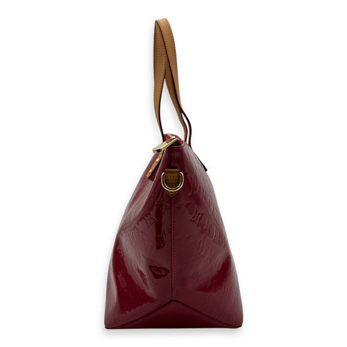 Louis Vuitton Bellevue Top Handle Bag Red in Patent Leather, Gold hardware_4