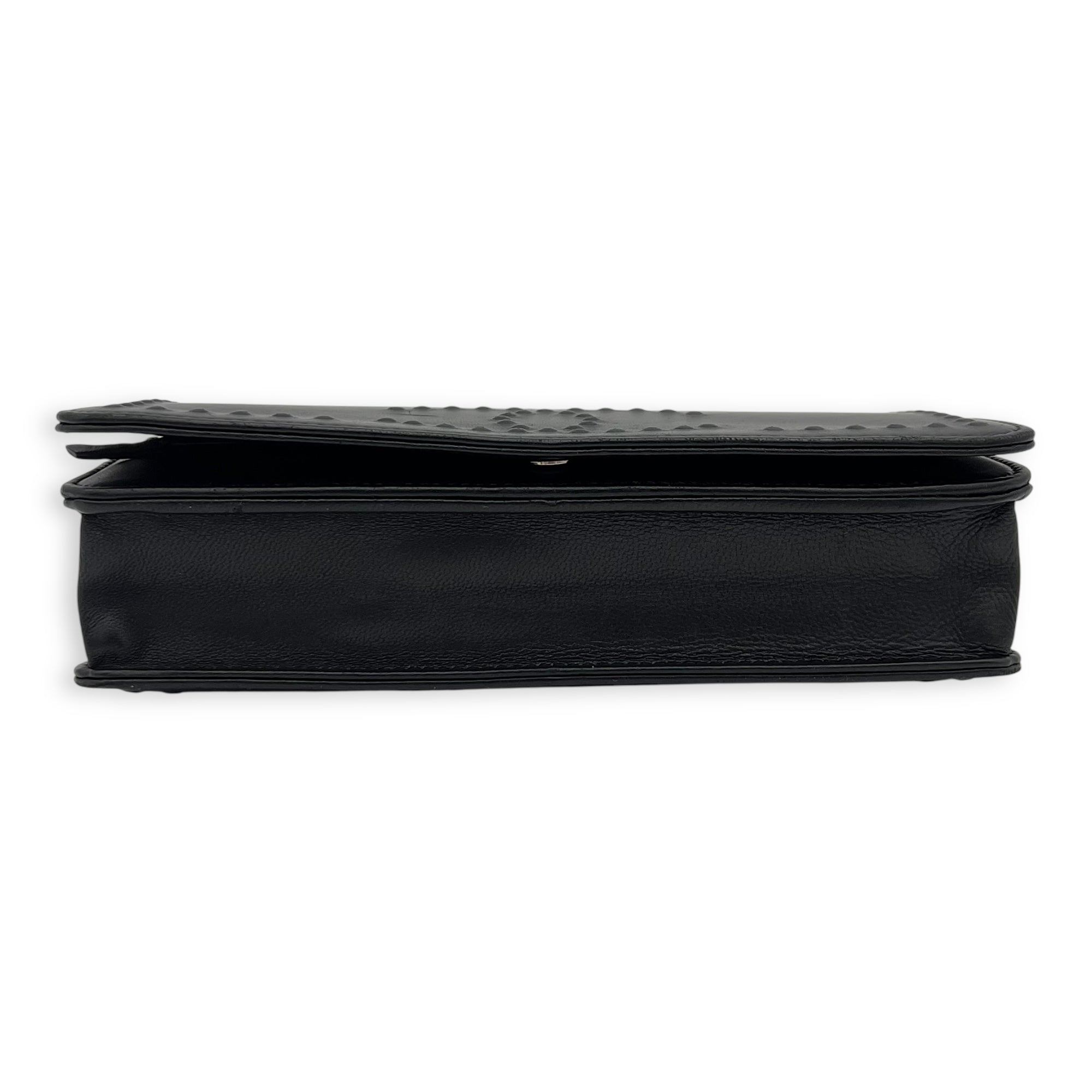 Chanel CC Black Wallet On Chain in Lambskin, Silver hardware_5