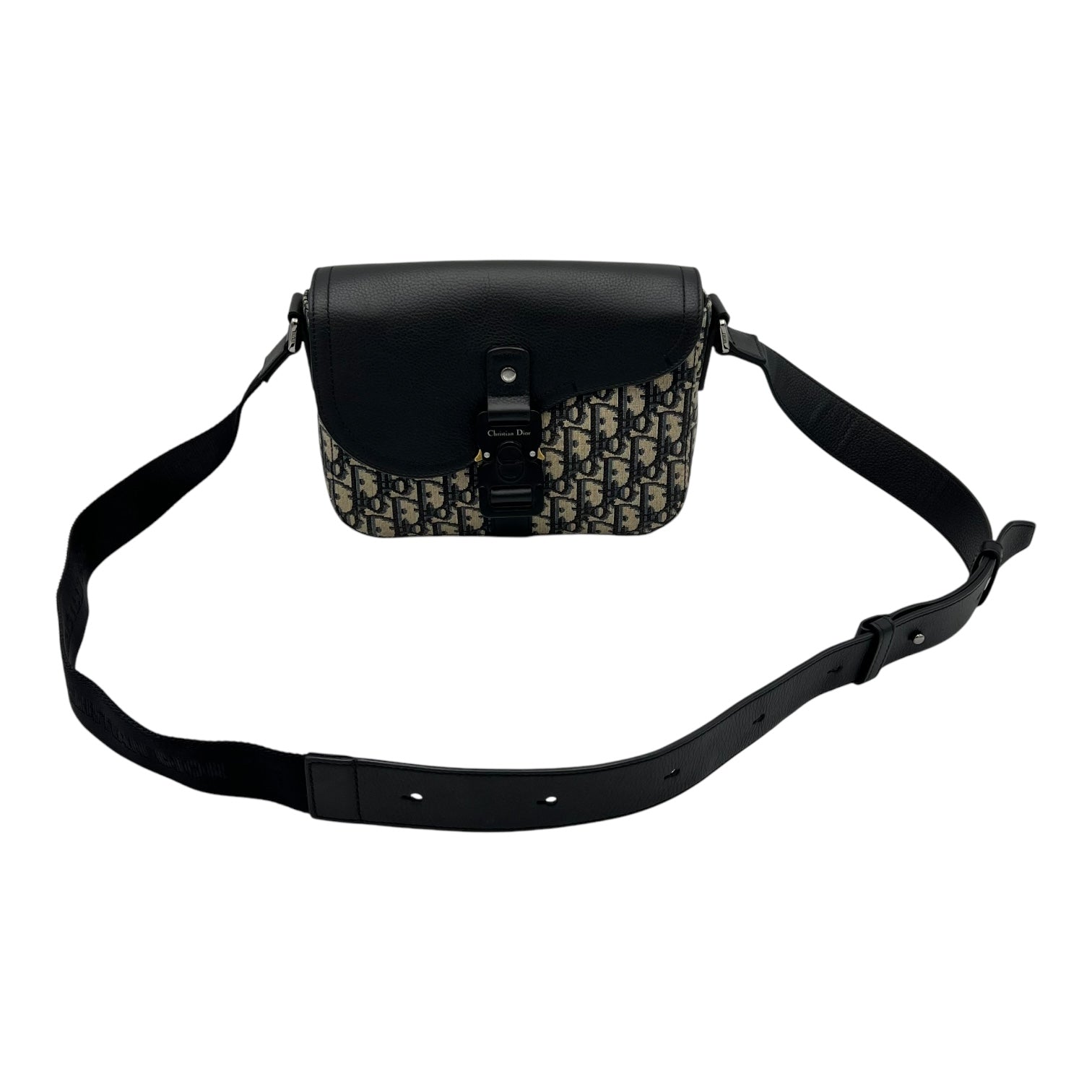 Christian Dior Saddle Brown Messenger in Jacquard, Silver hardware_12