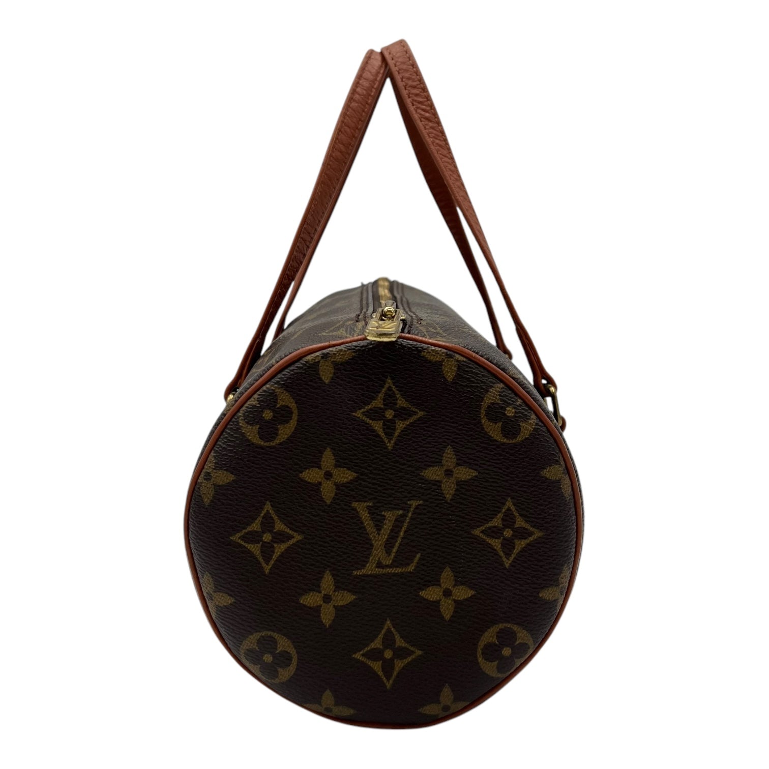 Louis Vuitton Papillon Top Handle Bag 26 Brown in Monogram Coated Canvas, Gold hardware_4