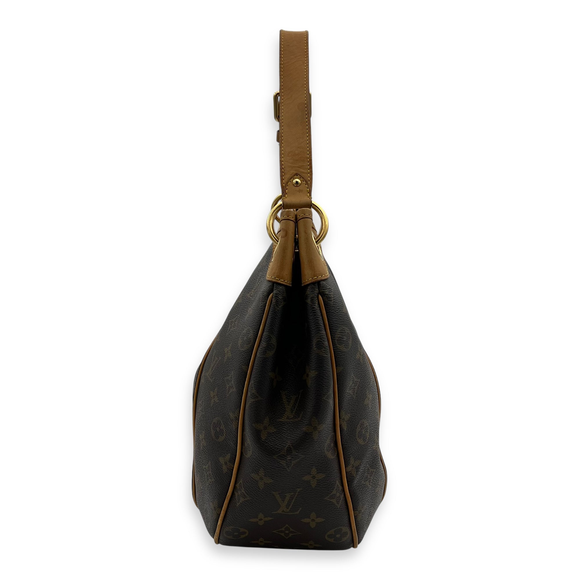 Louis Vuitton Galleria Top Handle Bag MM Brown in Monogram Coated Canvas, Gold hardware_3