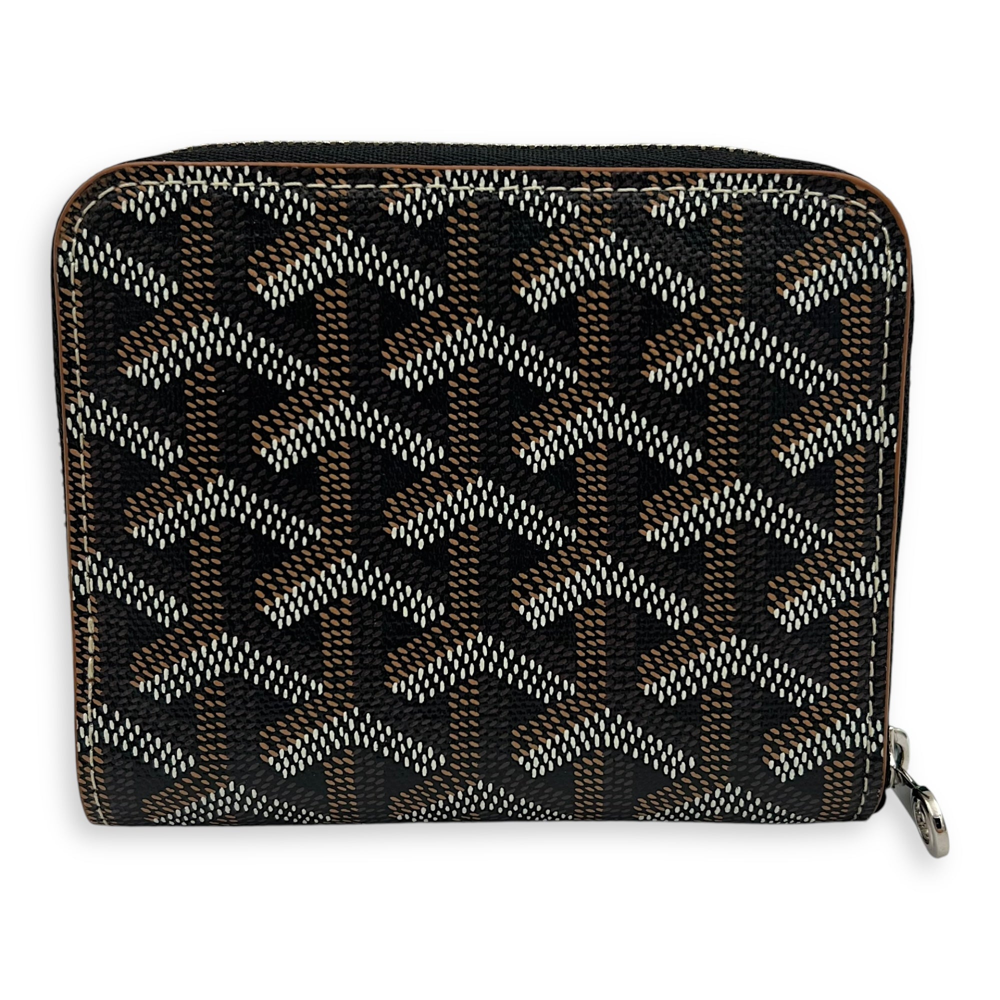 Goyard Matignon Wallet Brown in Coated Canvas, Silver hardware_2