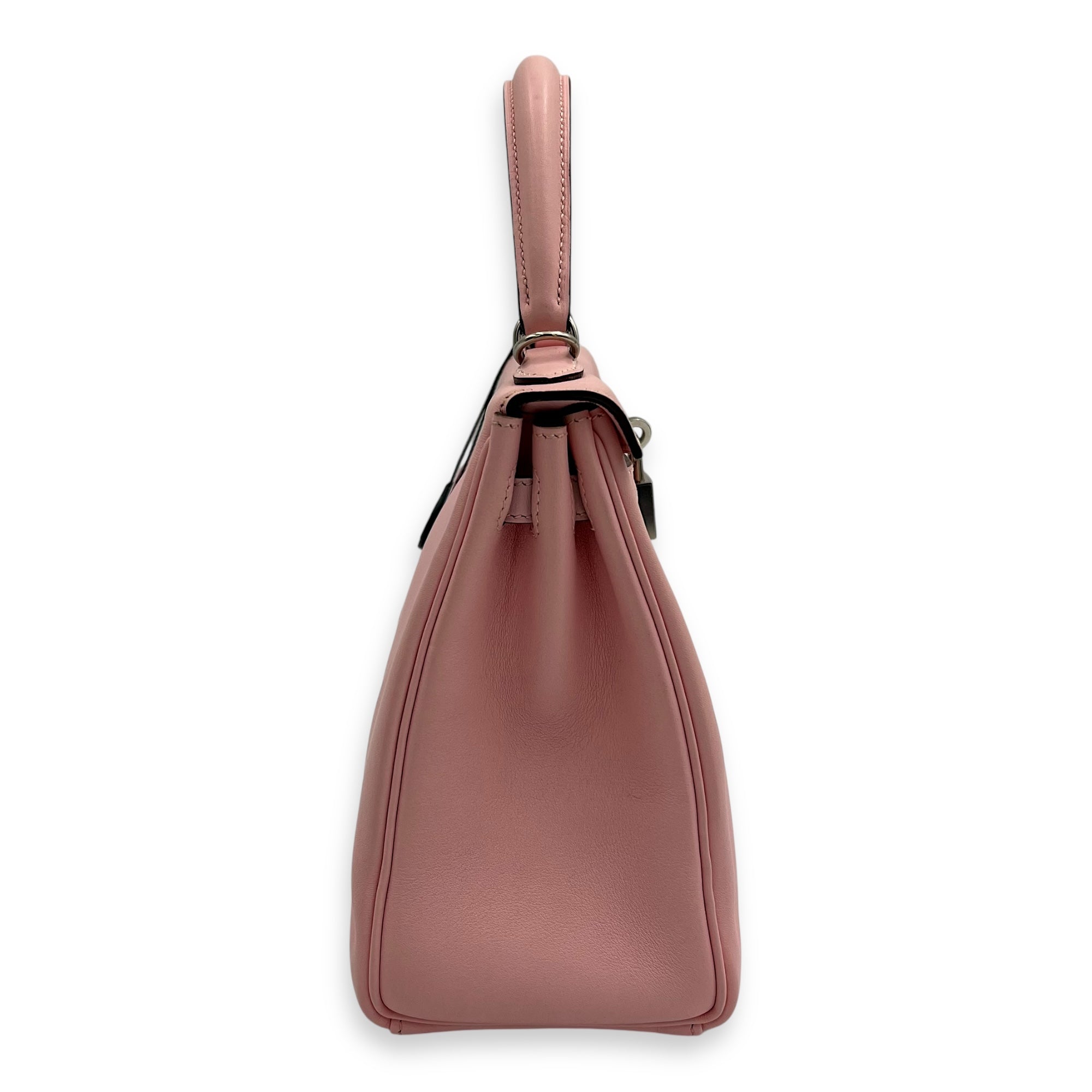 Hermès Kelly 25 Sakura Pink Top Handle Bag in Swift, Palladium hardware_3