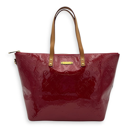 Louis Vuitton Bellevue Top Handle Bag Red in Patent Leather, Gold hardware_1