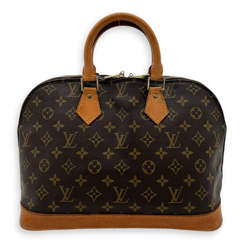 Louis Vuitton Alma Top Handle Bag PM Brown in Monogram Coated Canvas, Gold hardware_1