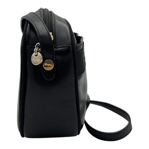 Salvatore Ferragamo Vara Bow Crossbody Bag Black in Calfskin, Gold hardware_3