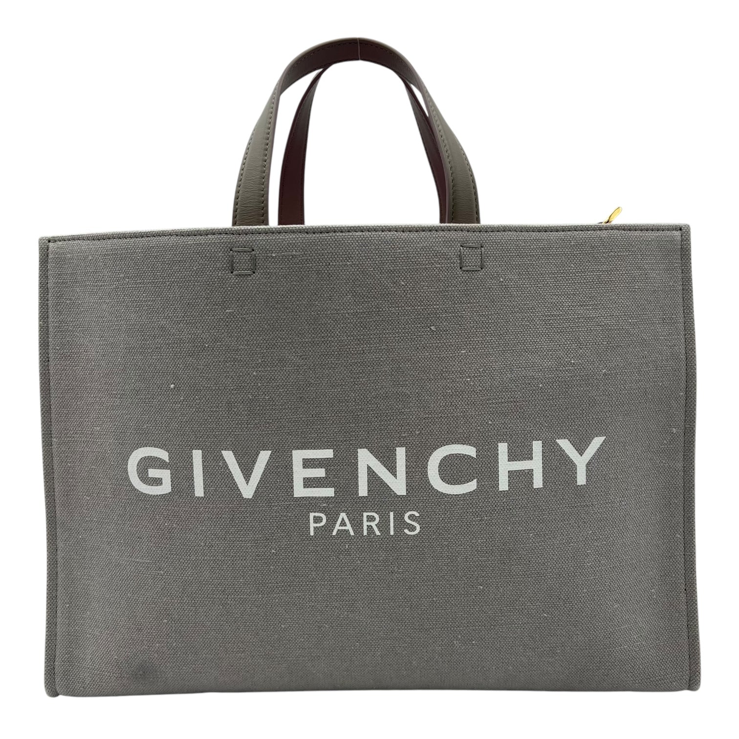 Givenchy Logo Top Handle Bag Grey in Canvas_1