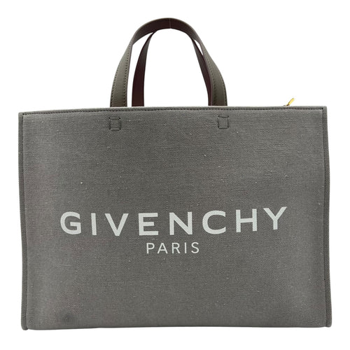 Givenchy Logo Top Handle Bag Grey in Canvas_1