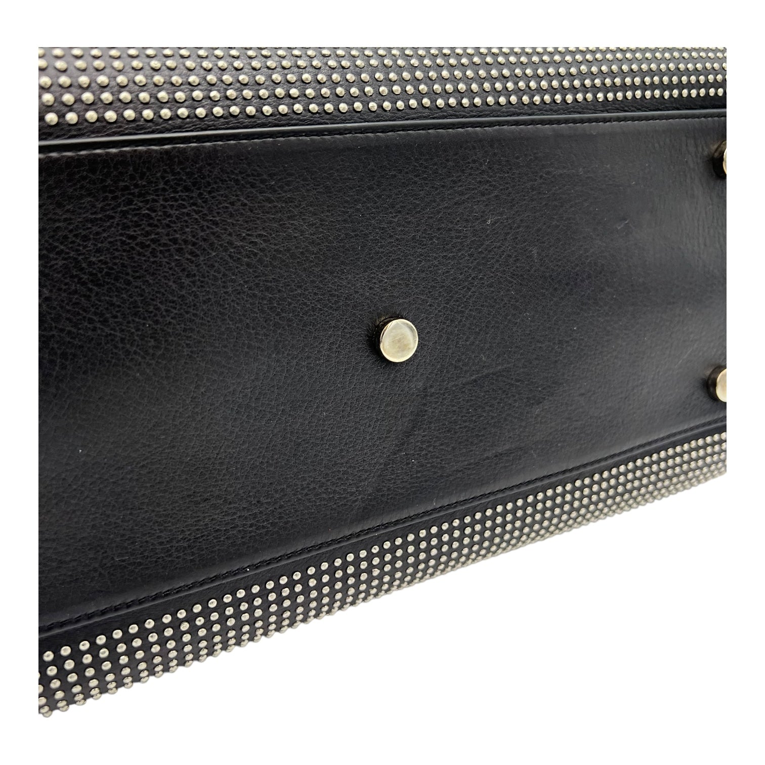 Saint Laurent Sac de Jour Top Handle Bag Black in Calfskin, Silver hardware_7