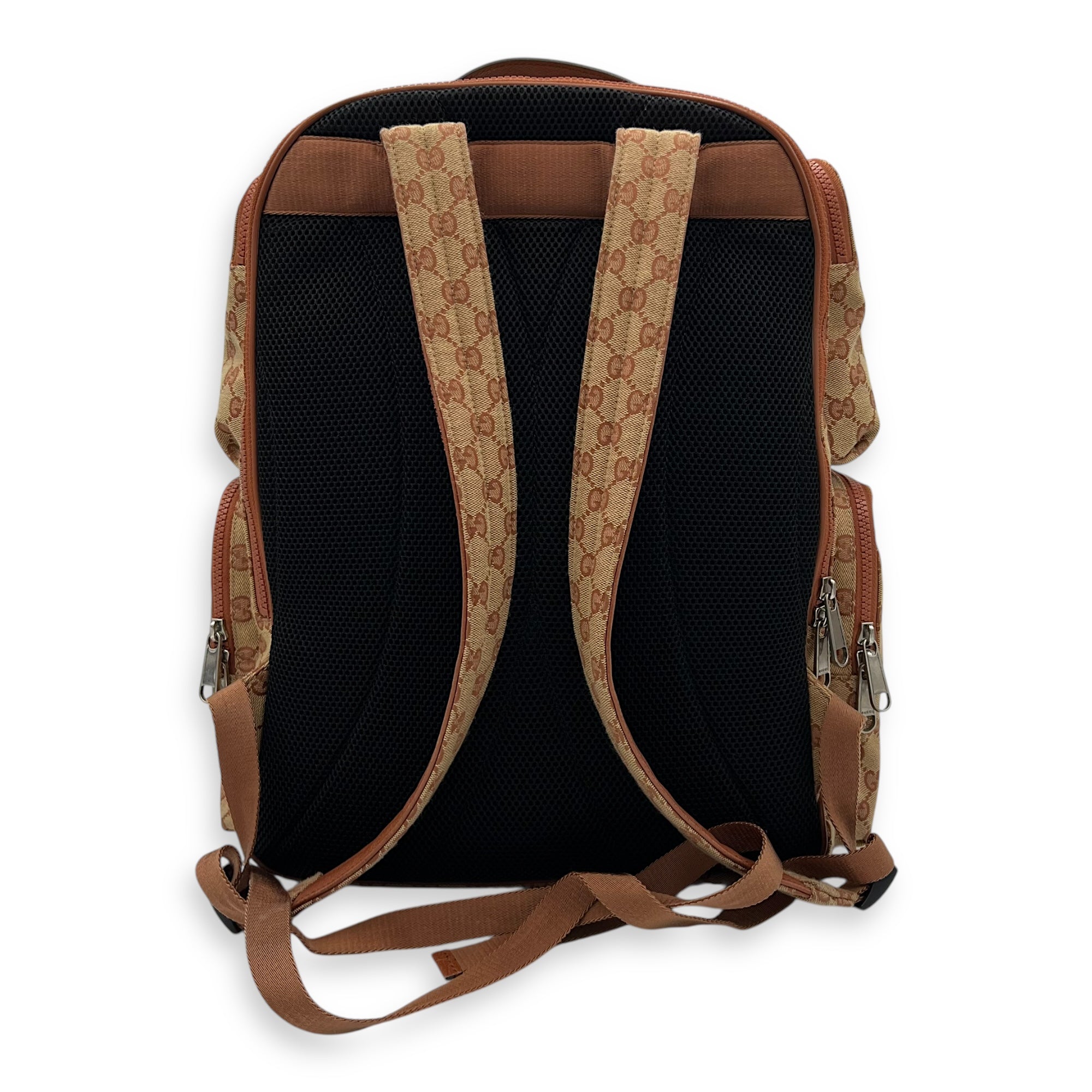 Gucci LA Brown Backpack in Canvas, Silver hardware_2