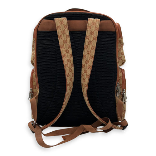 Gucci LA Brown Backpack in Canvas, Silver hardware_2
