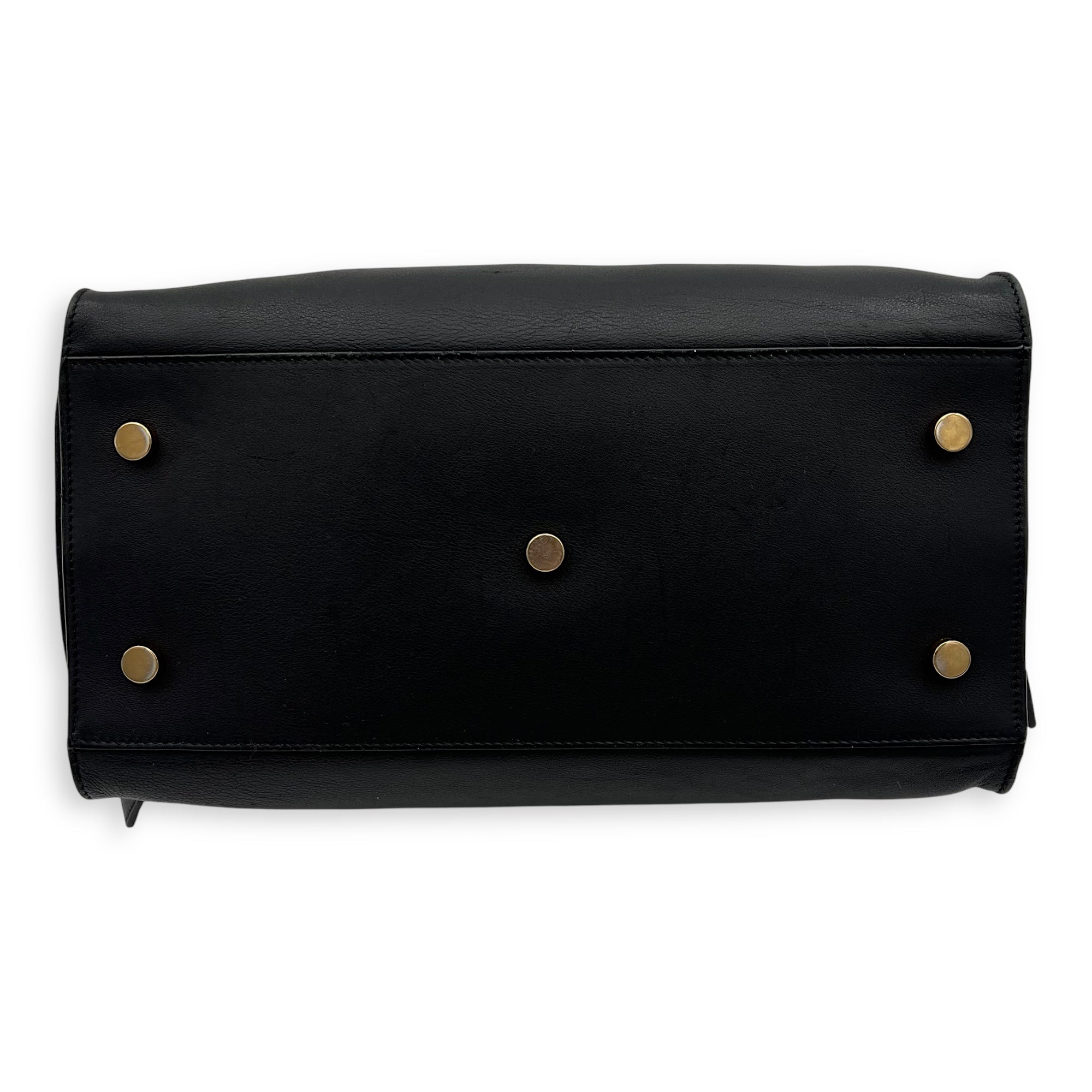 Saint Laurent Downtown Top Handle Bag Black in Calfskin, Gold hardware_5