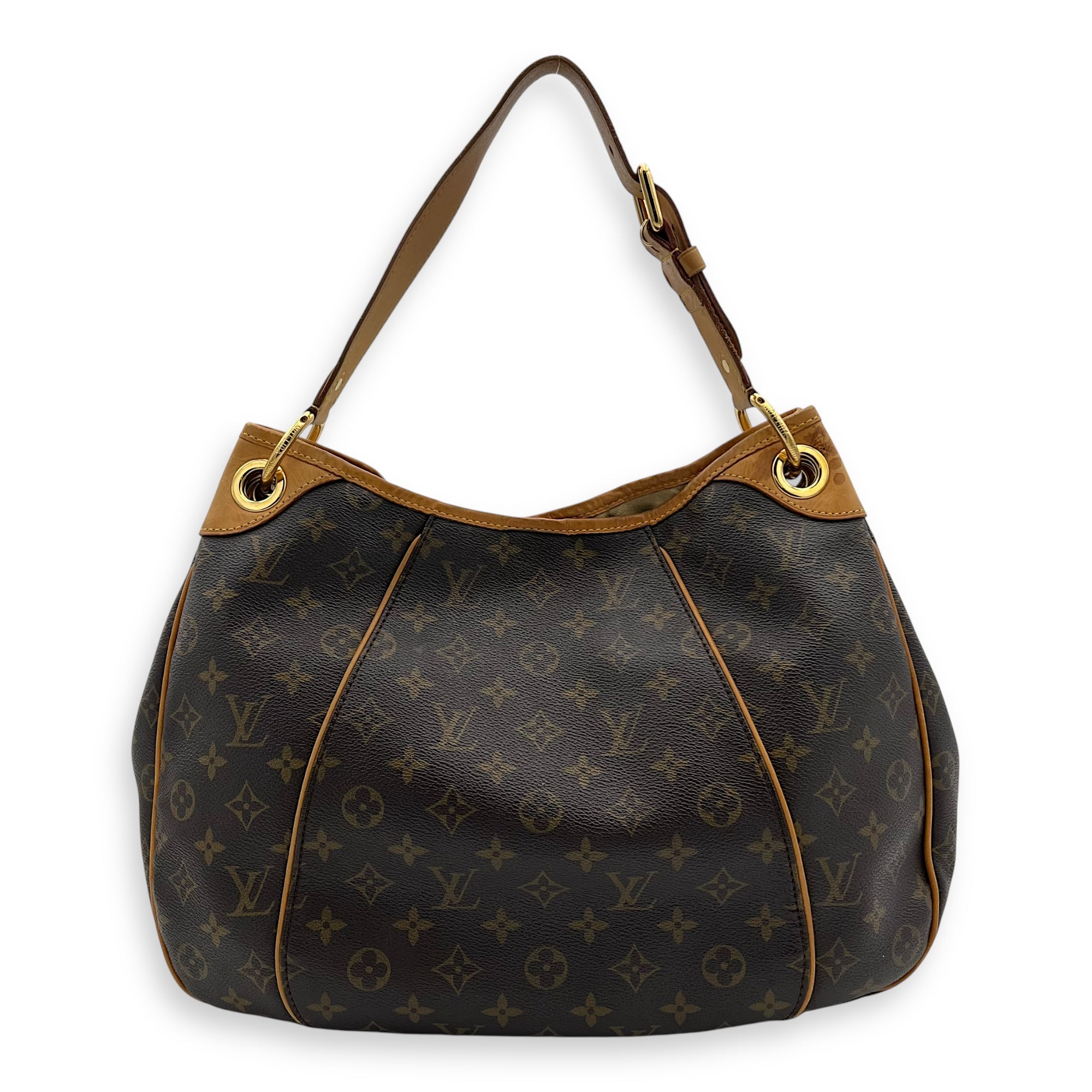 Louis Vuitton Galleria Top Handle Bag MM Brown in Monogram Coated Canvas, Gold hardware_2