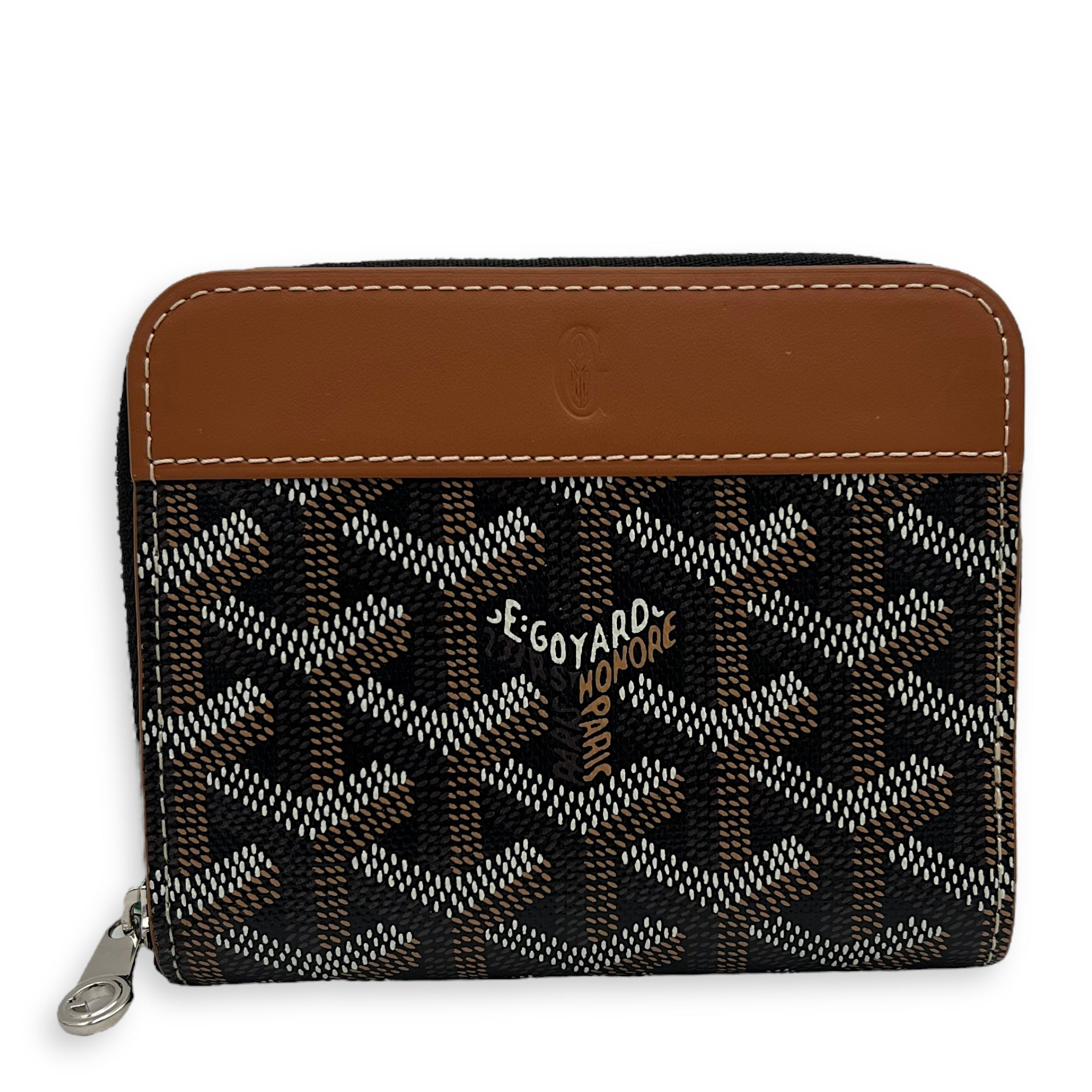 Goyard Matignon Wallet Brown in Coated Canvas, Silver hardware_1