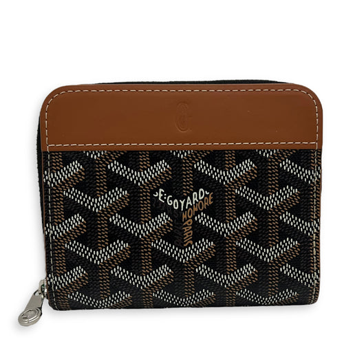 Goyard Matignon Wallet Brown in Coated Canvas, Silver hardware_1