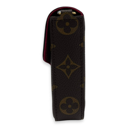 Louis Vuitton Felicie Wallet On Chain Brown in Monogram Coated Canvas, Gold hardware_4