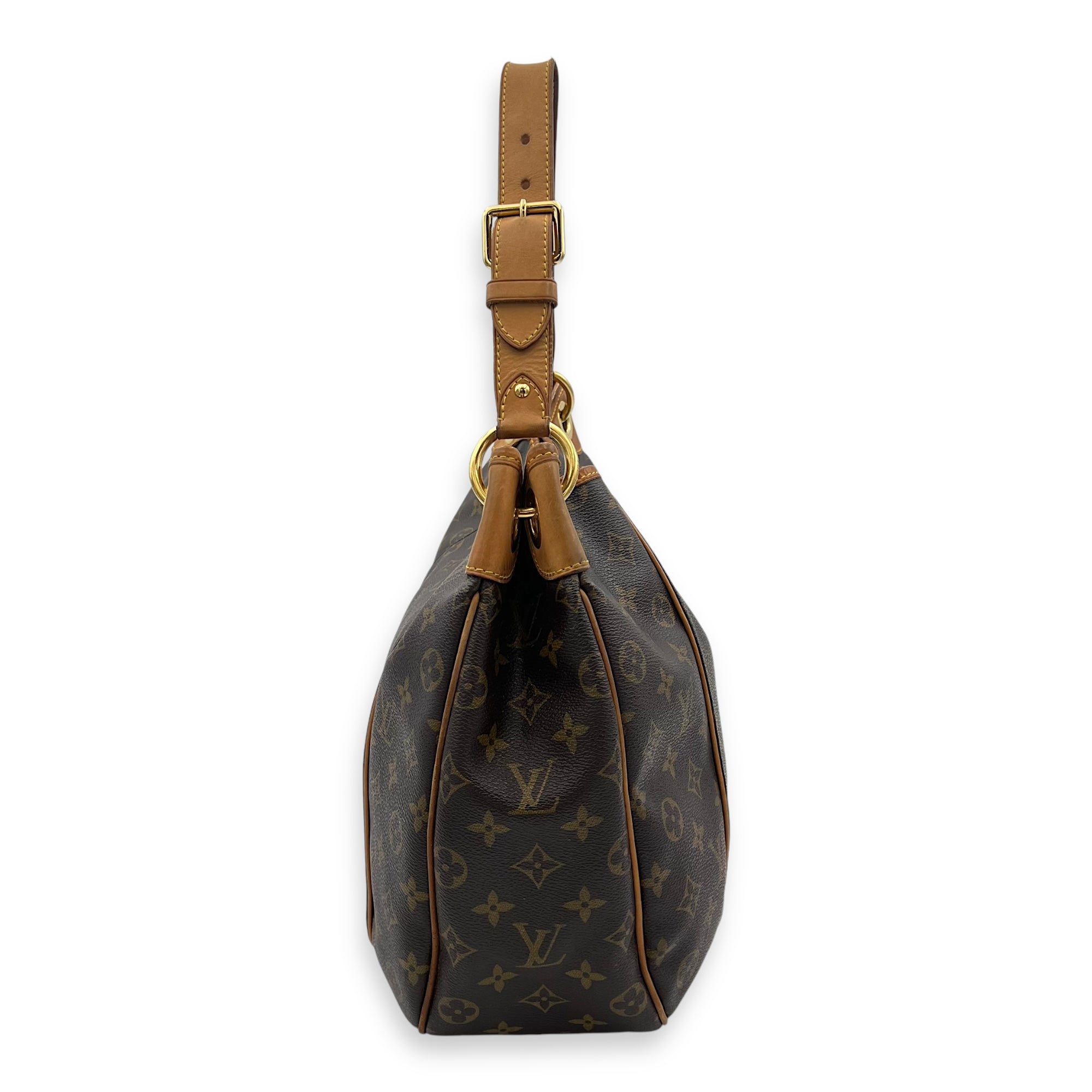 Louis Vuitton Galleria Shoulder Bag Brown in Monogram Coated Canvas, Gold hardware_4