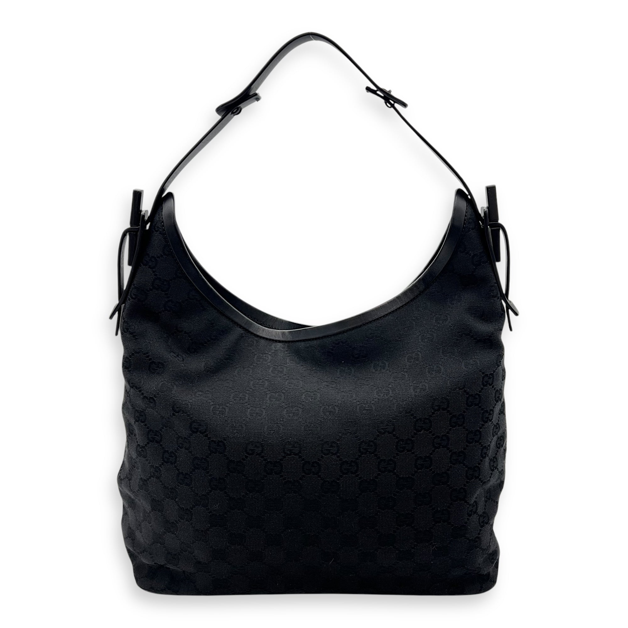 Gucci Others Shoulder Bag Black in Jacquard, Silver hardware_1