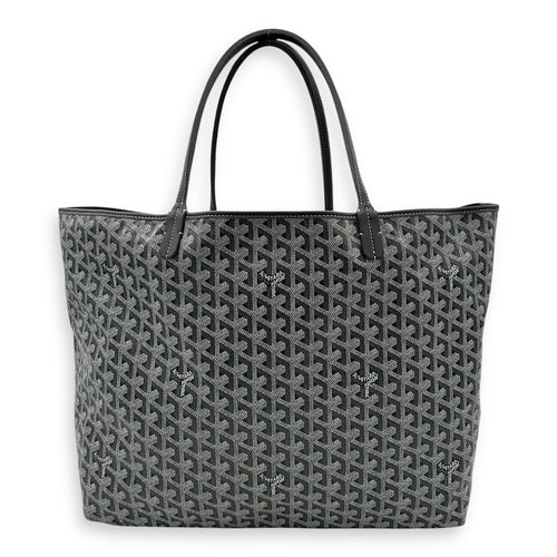 Goyard Saint Louis GM Grey Tote Bag in Coated Canvas, Silver hardware_1