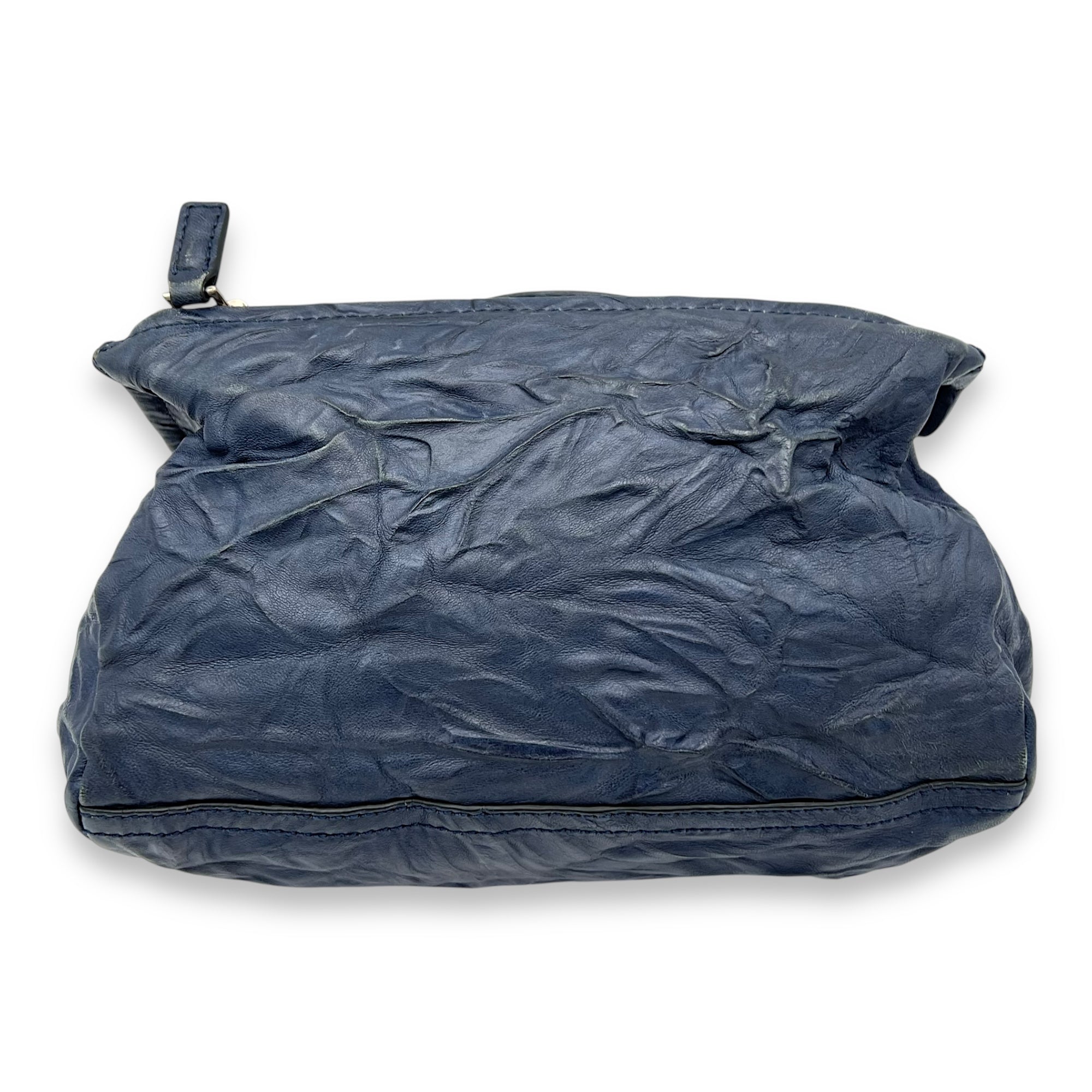 Givenchy Pandora Crossbody Bag Blue in Goat Leather, Silver hardware_5
