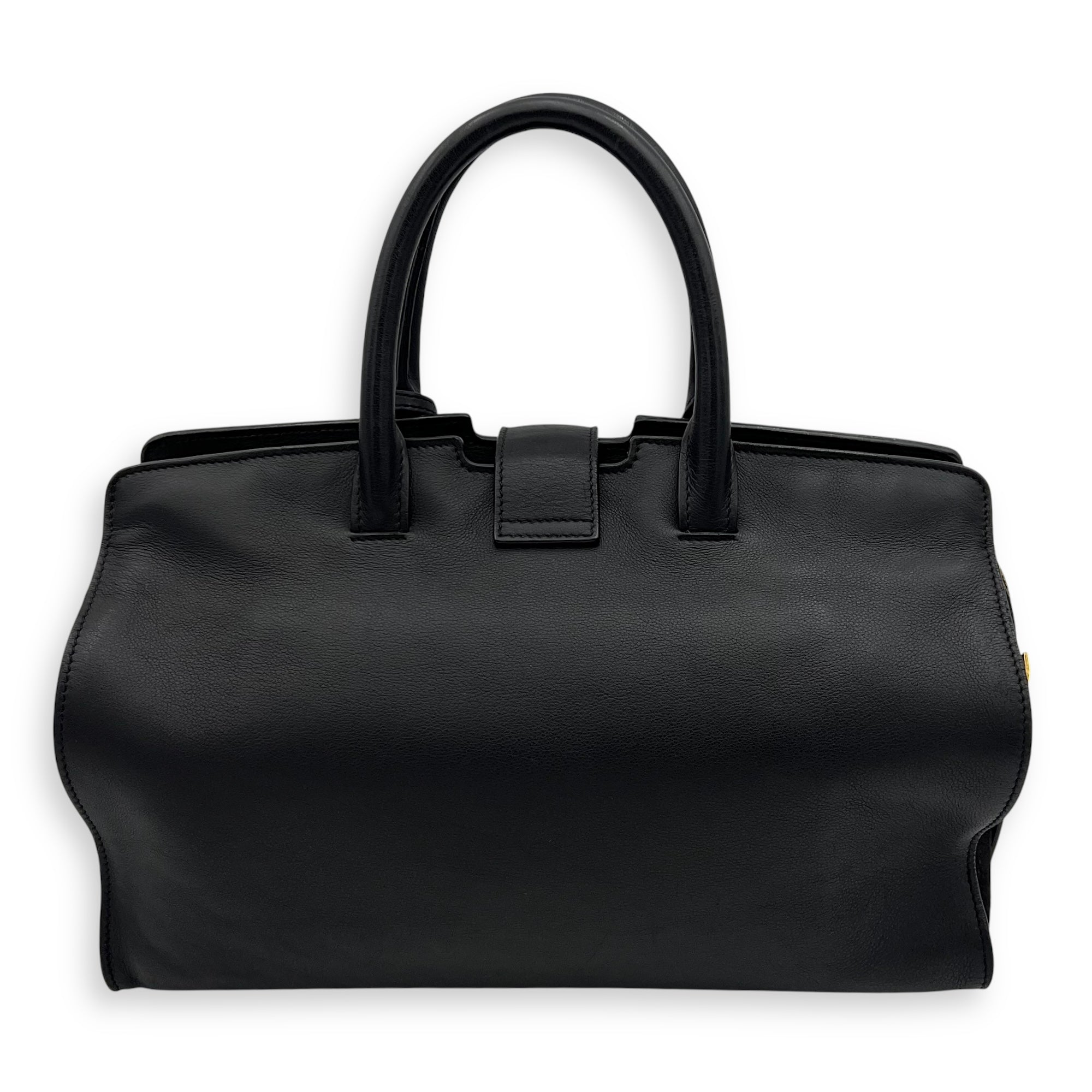 Saint Laurent Downtown Top Handle Bag Black in Calfskin, Gold hardware_2