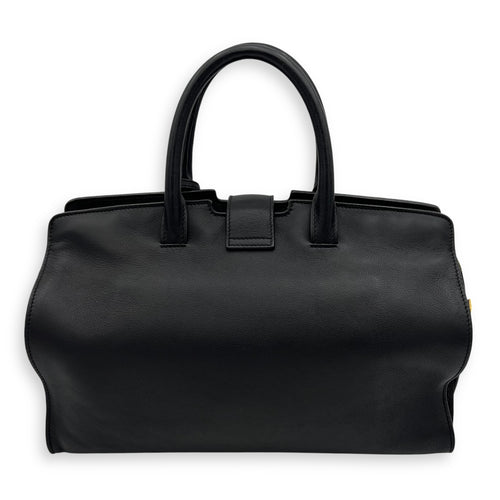 Saint Laurent Downtown Top Handle Bag Black in Calfskin, Gold hardware_2