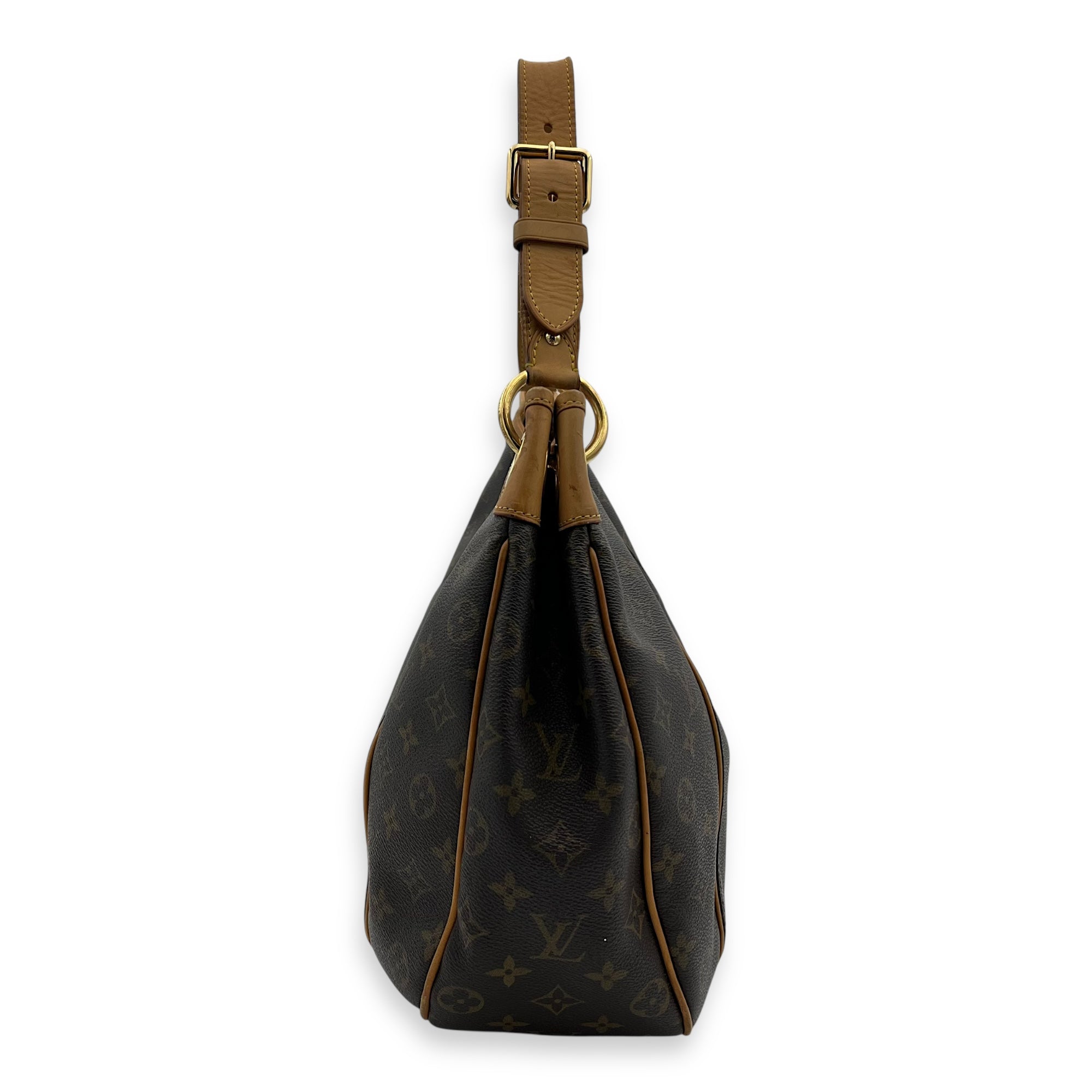 Louis Vuitton Galleria Top Handle Bag MM Brown in Monogram Coated Canvas, Gold hardware_4