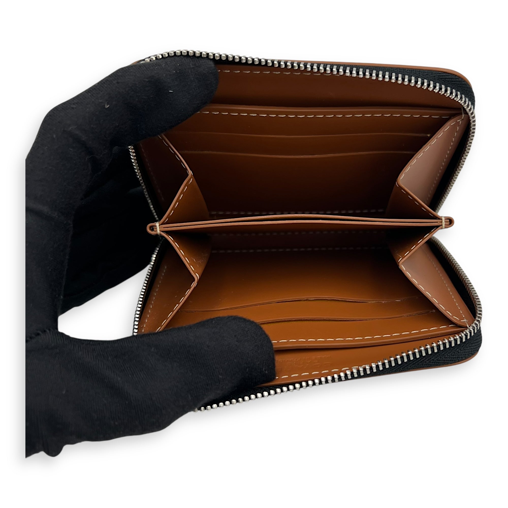 Goyard Matignon Wallet Brown in Coated Canvas, Silver hardware_6