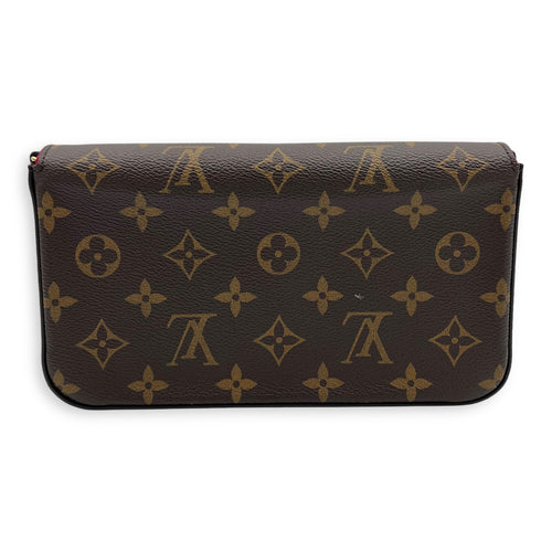 Louis Vuitton Felicie Wallet On Chain Brown in Monogram Coated Canvas, Gold hardware_2