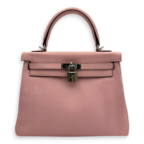 Hermès Kelly 25 Sakura Pink Top Handle Bag in Swift, Palladium hardware_1