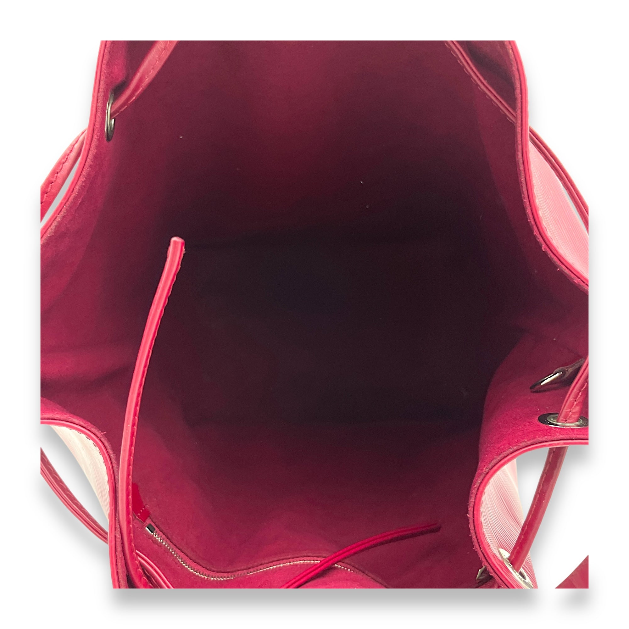 Noe GM Red Bucket Bag in Epi Leather, Gold hardware