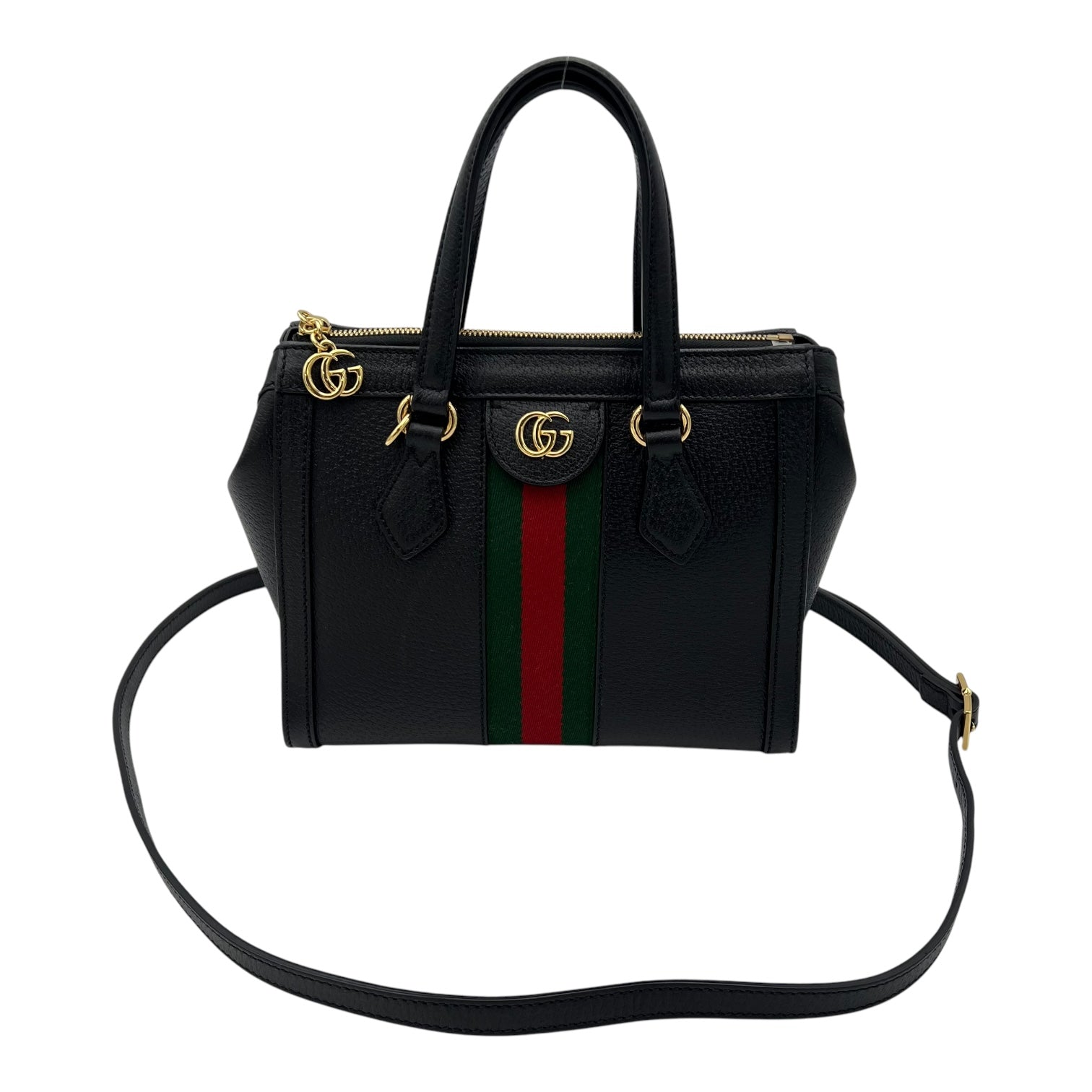 Gucci Ophidia Top Handle Bag Black in Calfskin, Gold hardware_12