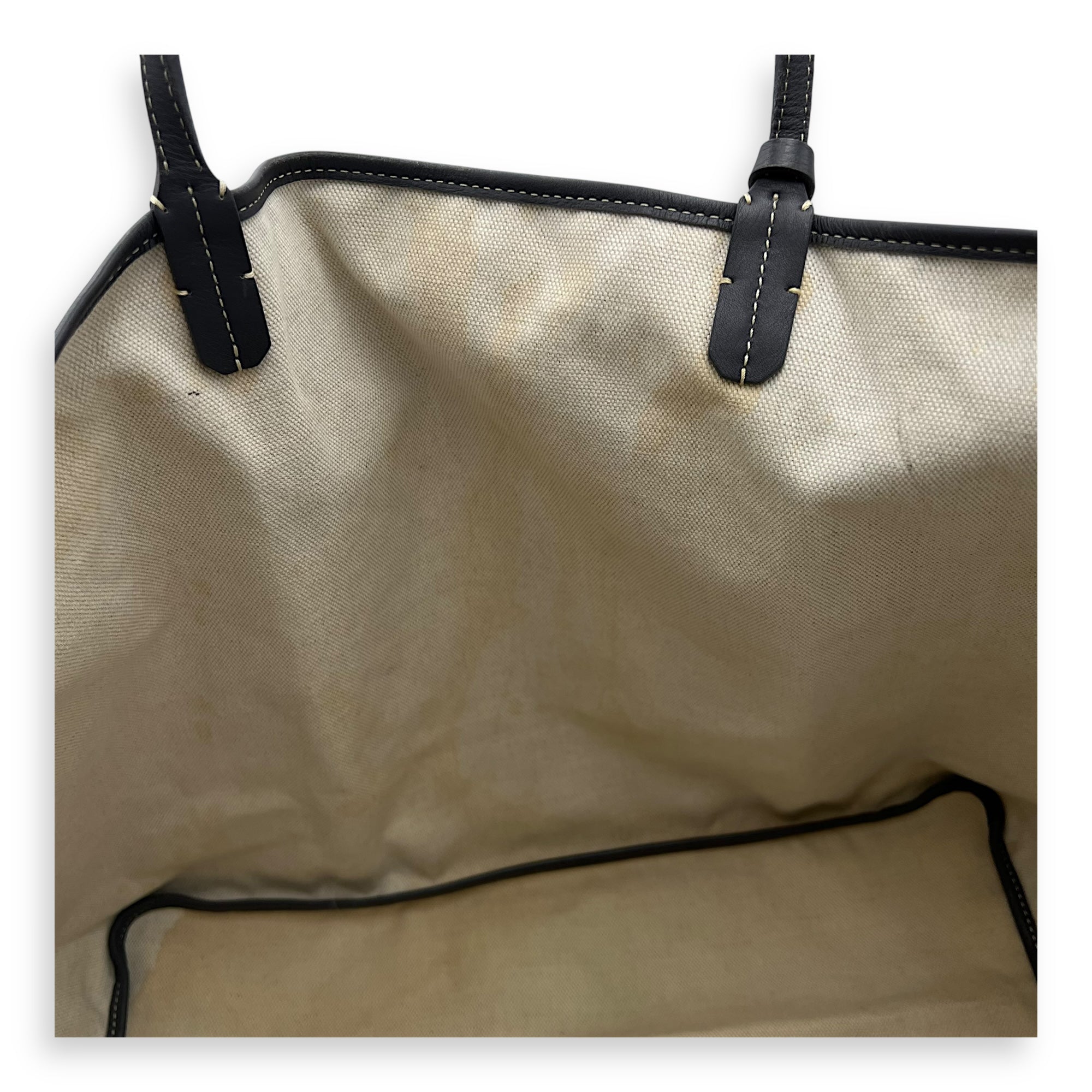 Goyard Saint Louis GM Grey Tote Bag in Coated Canvas, Silver hardware_8