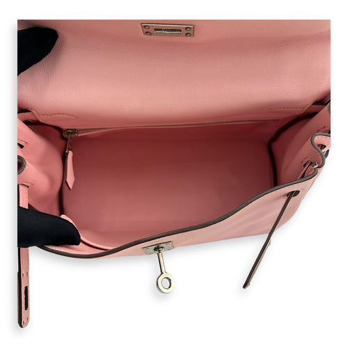 Hermès Kelly 25 Sakura Pink Top Handle Bag in Swift, Palladium hardware_6