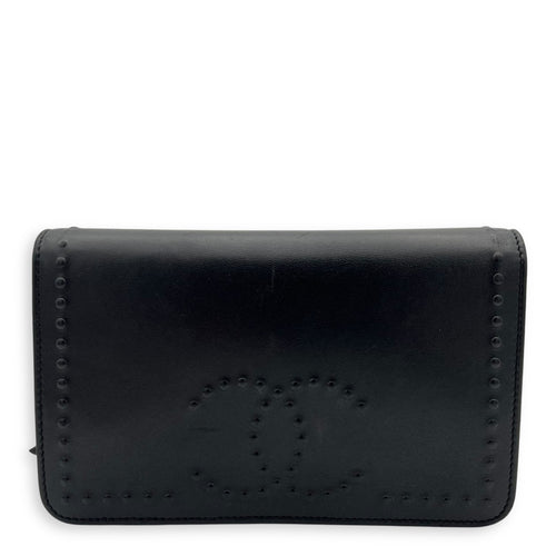 Chanel CC Black Wallet On Chain in Lambskin, Silver hardware_1