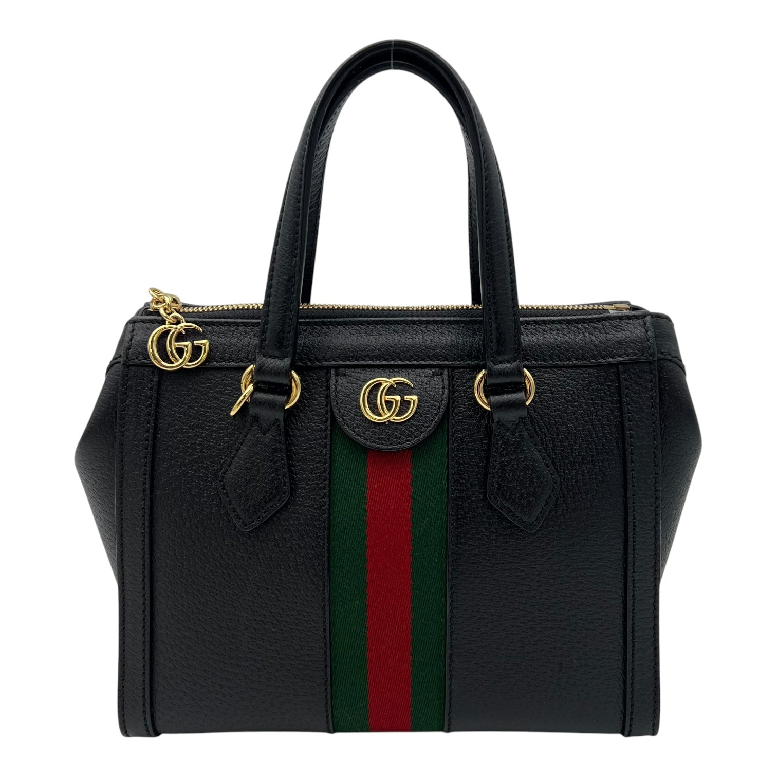 Gucci Ophidia Top Handle Bag Black in Calfskin, Gold hardware_1