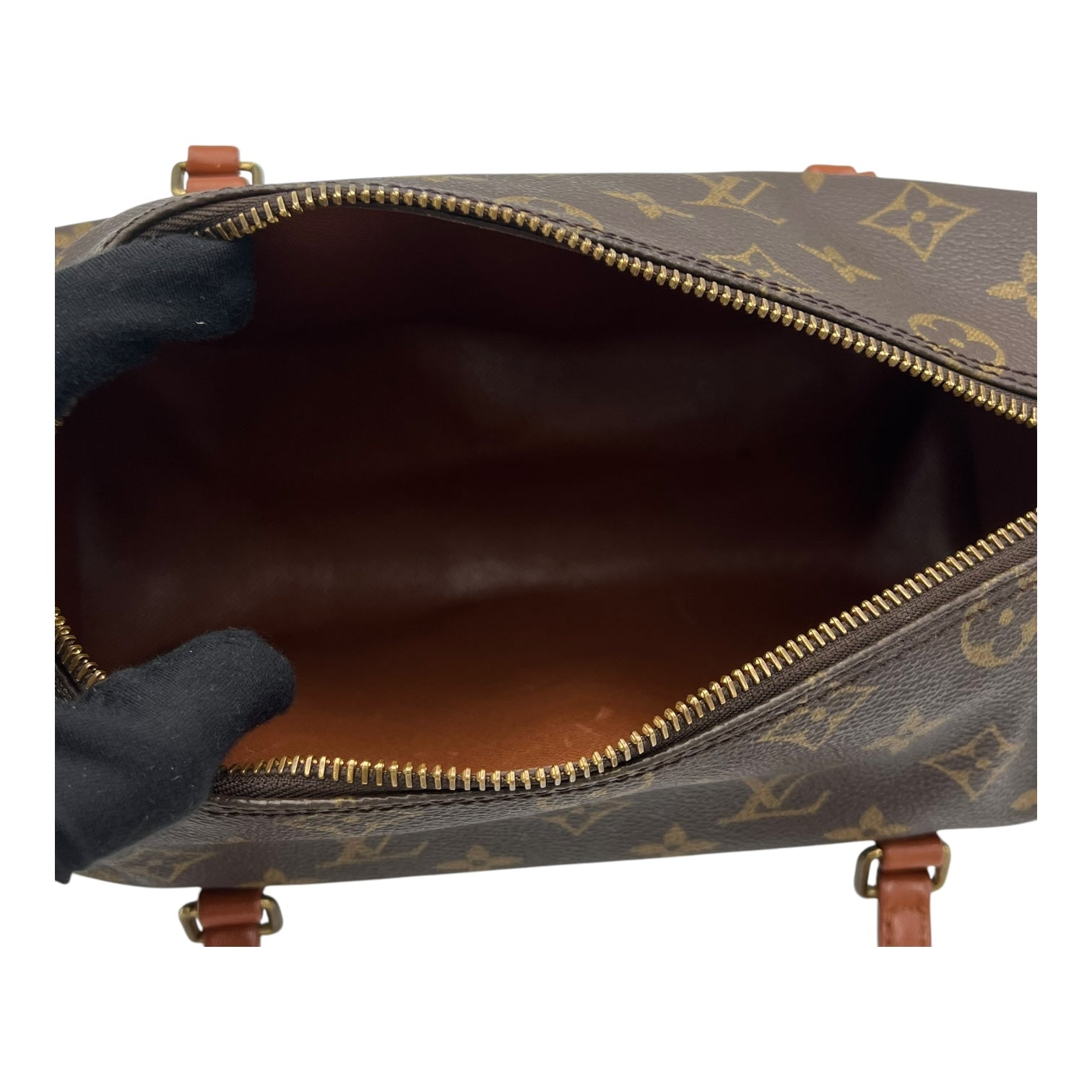 Louis Vuitton Papillon Top Handle Bag 26 Brown in Monogram Coated Canvas, Gold hardware_6