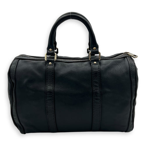 Boston Top Handle Bag Black in Calfskin, Light Gold hardware