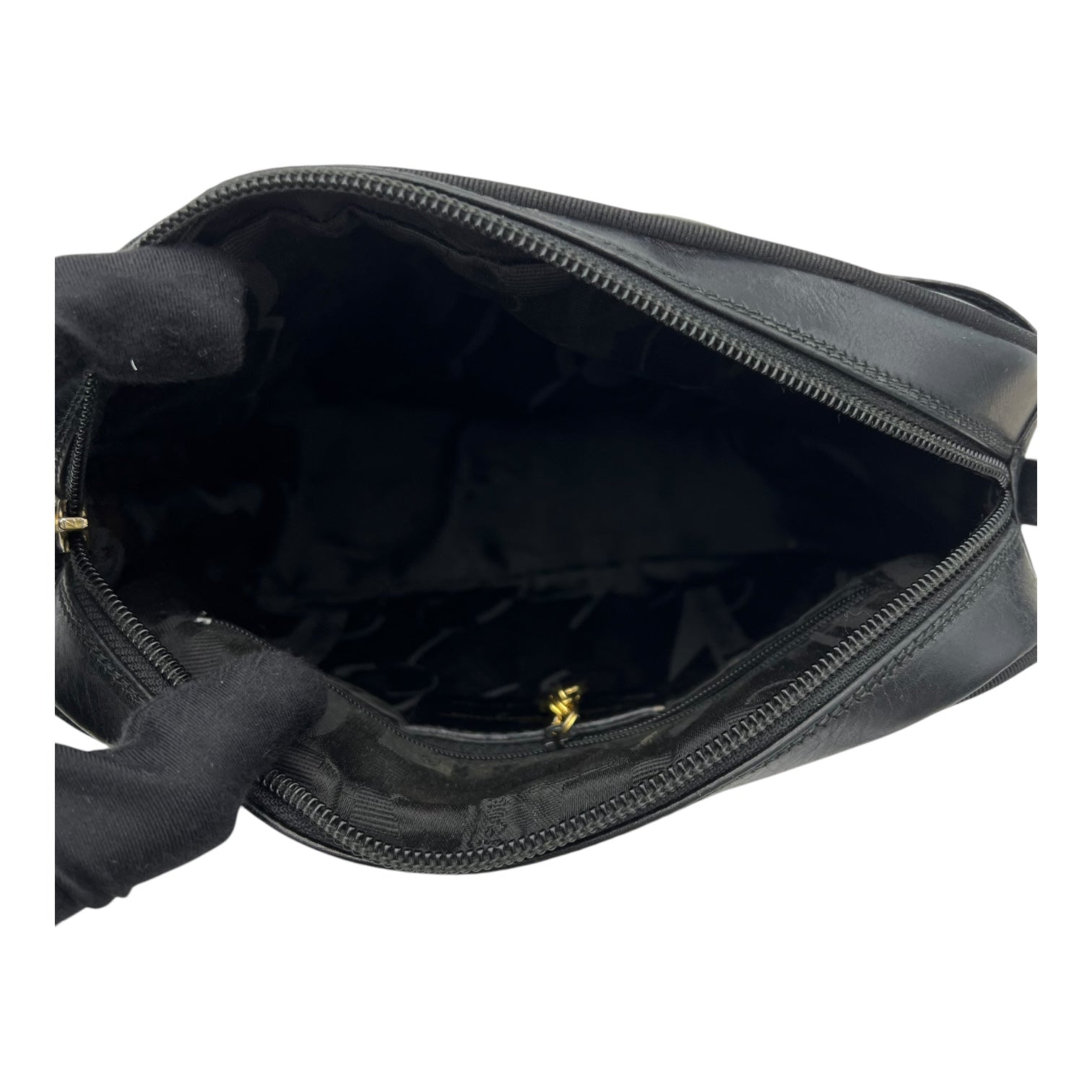 Salvatore Ferragamo Vara Bow Crossbody Bag Black in Calfskin, Gold hardware_6